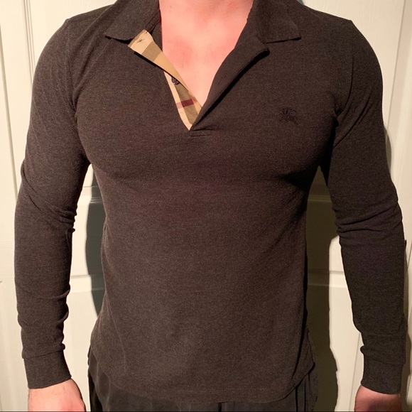 men's long sleeve burberry shirt